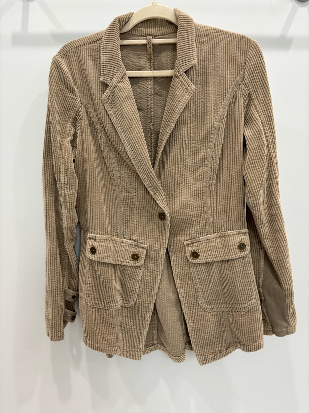 XCVI Beige Corduroy Blazer Jacket